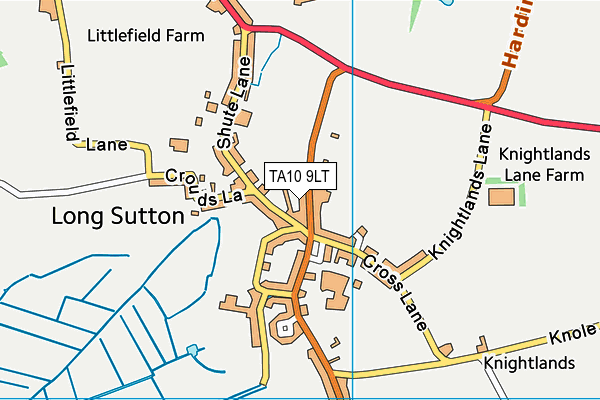 TA10 9LT map - OS VectorMap District (Ordnance Survey)