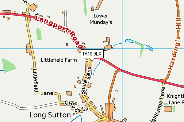 TA10 9LX map - OS VectorMap District (Ordnance Survey)