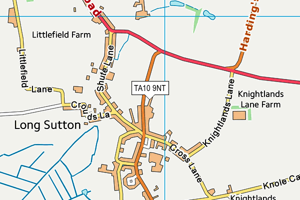 Long Sutton map (TA10 9NT) - OS VectorMap District (Ordnance Survey)