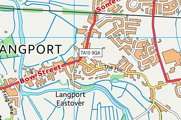 TA10 9QA map - OS VectorMap District (Ordnance Survey)