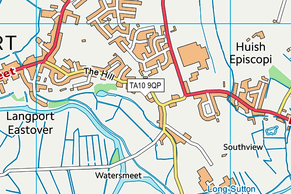 TA10 9QP map - OS VectorMap District (Ordnance Survey)