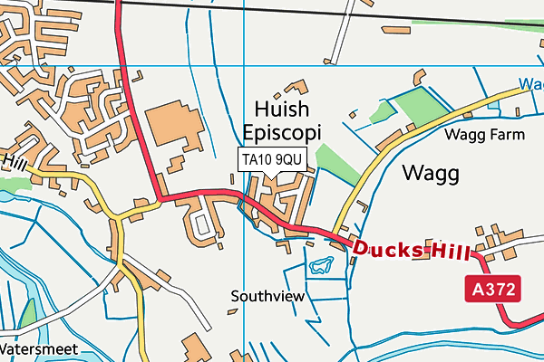 TA10 9QU map - OS VectorMap District (Ordnance Survey)