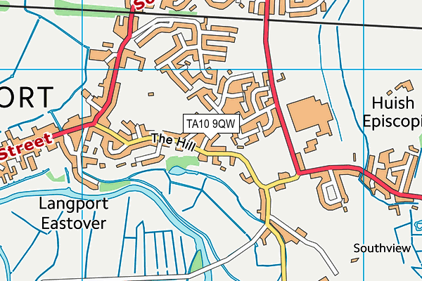 TA10 9QW map - OS VectorMap District (Ordnance Survey)