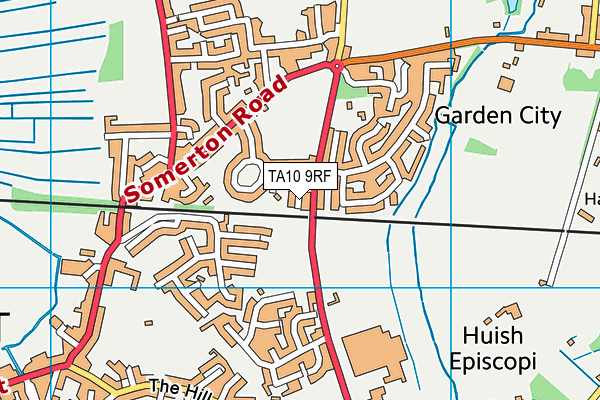 TA10 9RF map - OS VectorMap District (Ordnance Survey)