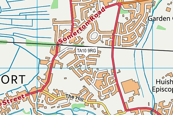 TA10 9RG map - OS VectorMap District (Ordnance Survey)