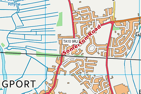 TA10 9RJ map - OS VectorMap District (Ordnance Survey)