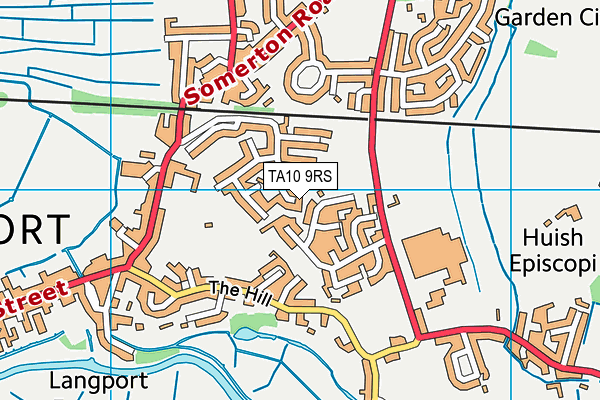 TA10 9RS map - OS VectorMap District (Ordnance Survey)