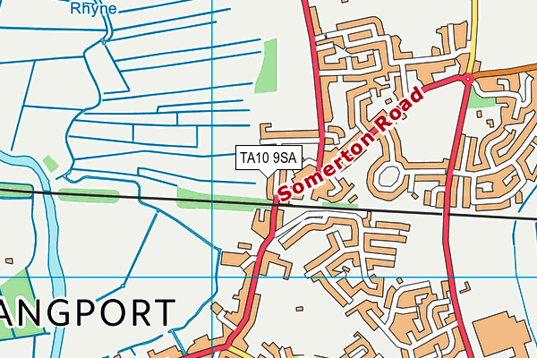 TA10 9SA map - OS VectorMap District (Ordnance Survey)