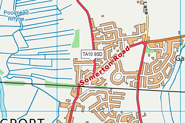 TA10 9SD map - OS VectorMap District (Ordnance Survey)