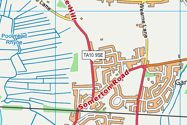 TA10 9SE map - OS VectorMap District (Ordnance Survey)