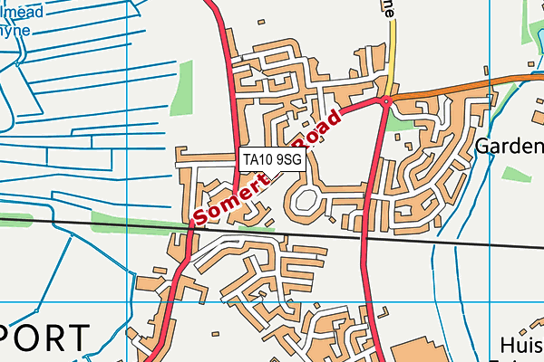 TA10 9SG map - OS VectorMap District (Ordnance Survey)