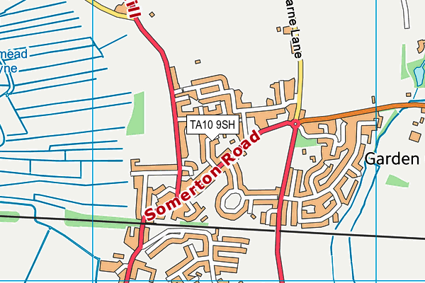 TA10 9SH map - OS VectorMap District (Ordnance Survey)