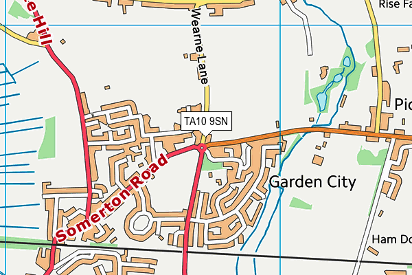 TA10 9SN map - OS VectorMap District (Ordnance Survey)