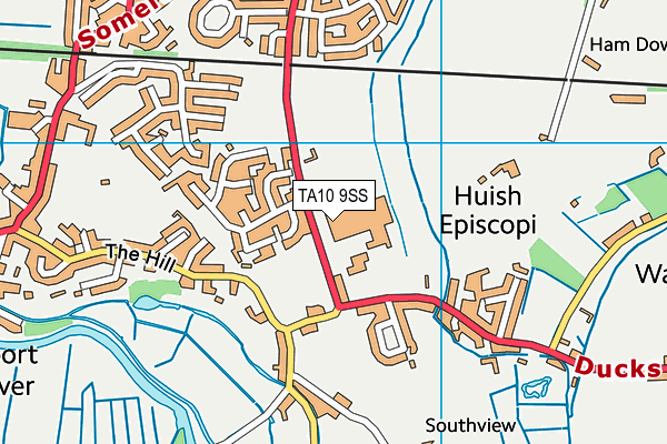 Huish Leisure Limited map (TA10 9SS) - OS VectorMap District (Ordnance Survey)