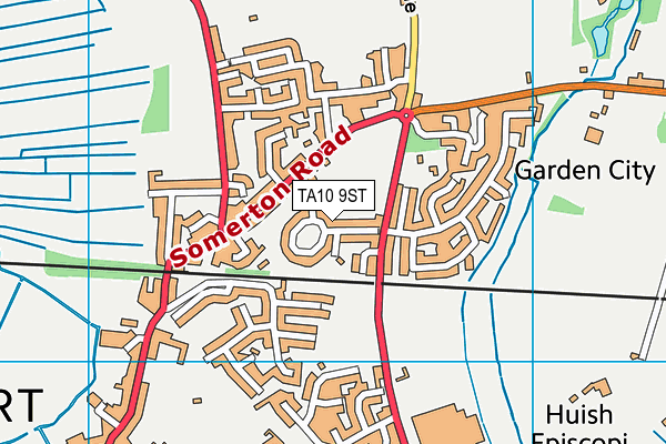 TA10 9ST map - OS VectorMap District (Ordnance Survey)