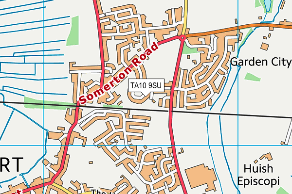 TA10 9SU map - OS VectorMap District (Ordnance Survey)