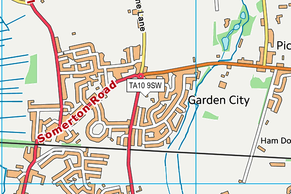 TA10 9SW map - OS VectorMap District (Ordnance Survey)