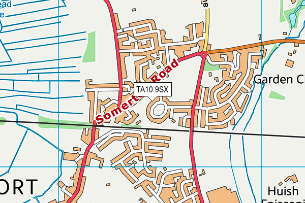 TA10 9SX map - OS VectorMap District (Ordnance Survey)