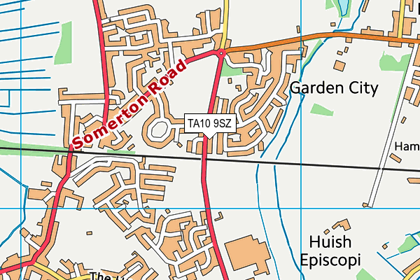 TA10 9SZ map - OS VectorMap District (Ordnance Survey)