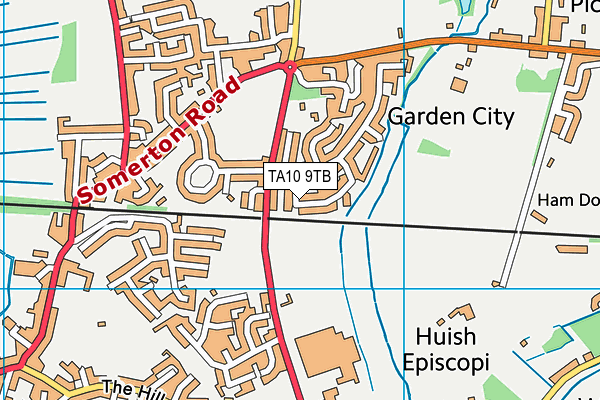 TA10 9TB map - OS VectorMap District (Ordnance Survey)