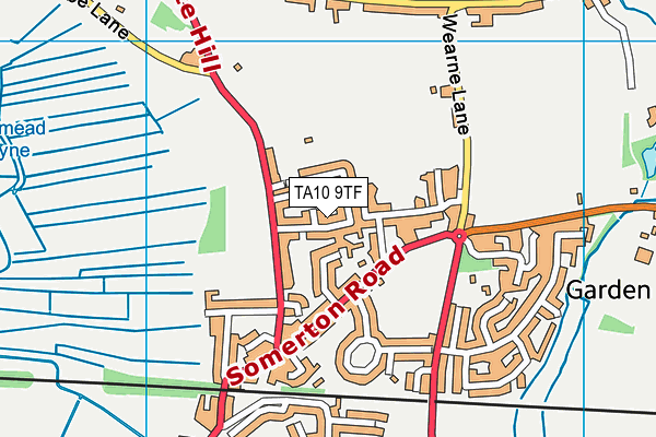 TA10 9TF map - OS VectorMap District (Ordnance Survey)