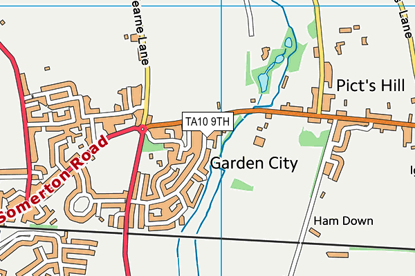 TA10 9TH map - OS VectorMap District (Ordnance Survey)