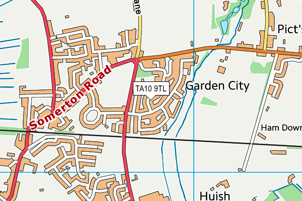 TA10 9TL map - OS VectorMap District (Ordnance Survey)