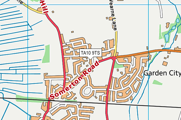 TA10 9TS map - OS VectorMap District (Ordnance Survey)