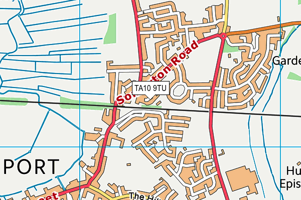 TA10 9TU map - OS VectorMap District (Ordnance Survey)