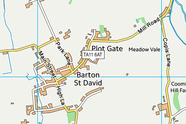 TA11 6AT map - OS VectorMap District (Ordnance Survey)