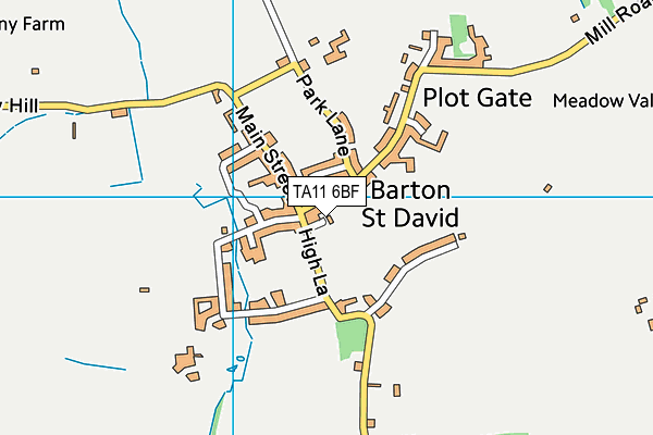 TA11 6BF map - OS VectorMap District (Ordnance Survey)