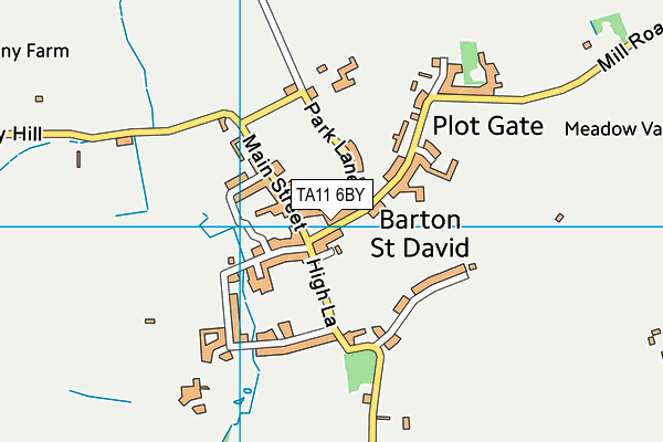 TA11 6BY map - OS VectorMap District (Ordnance Survey)