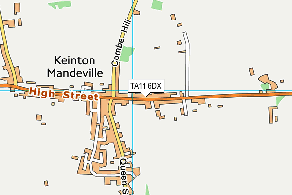 Castle Street Playing Field map (TA11 6DX) - OS VectorMap District (Ordnance Survey)