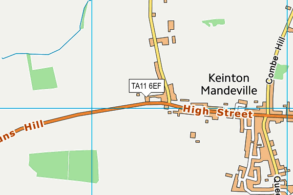 TA11 6EF map - OS VectorMap District (Ordnance Survey)