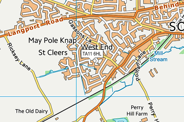 TA11 6HL map - OS VectorMap District (Ordnance Survey)