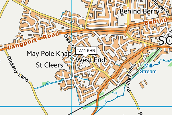 TA11 6HN map - OS VectorMap District (Ordnance Survey)