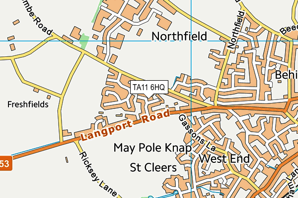 TA11 6HQ map - OS VectorMap District (Ordnance Survey)