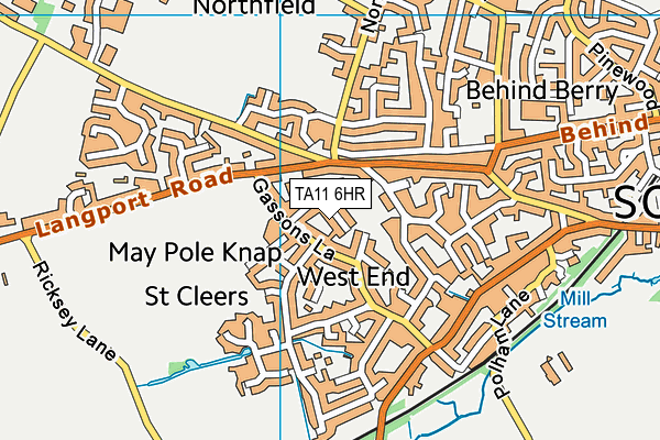 TA11 6HR map - OS VectorMap District (Ordnance Survey)