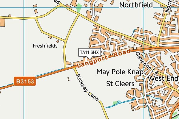 TA11 6HX map - OS VectorMap District (Ordnance Survey)