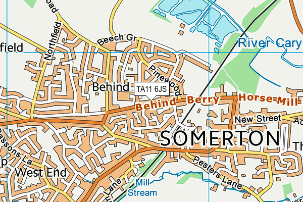 TA11 6JS map - OS VectorMap District (Ordnance Survey)