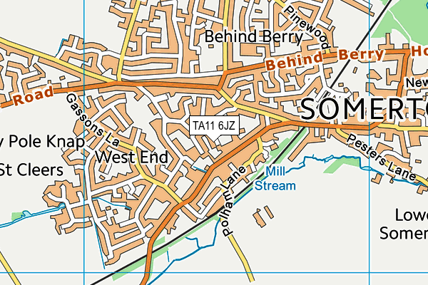 TA11 6JZ map - OS VectorMap District (Ordnance Survey)
