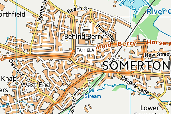 TA11 6LA map - OS VectorMap District (Ordnance Survey)