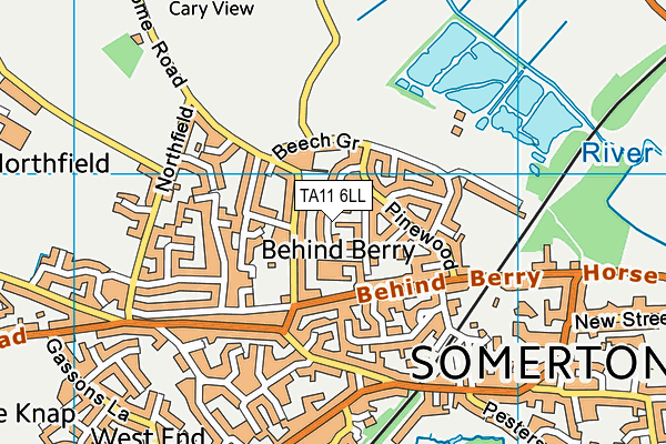 TA11 6LL map - OS VectorMap District (Ordnance Survey)