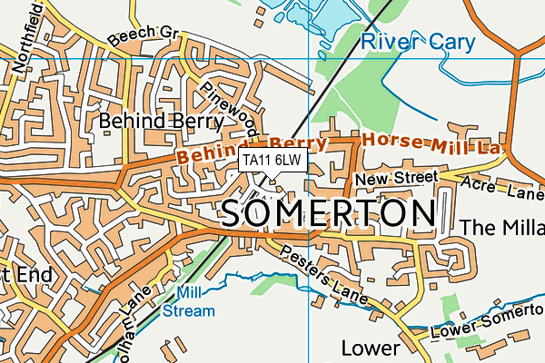 TA11 6LW map - OS VectorMap District (Ordnance Survey)