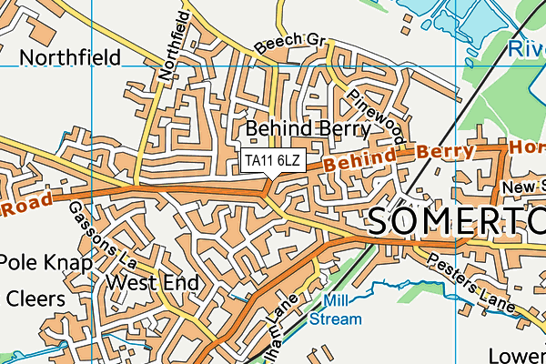 TA11 6LZ map - OS VectorMap District (Ordnance Survey)