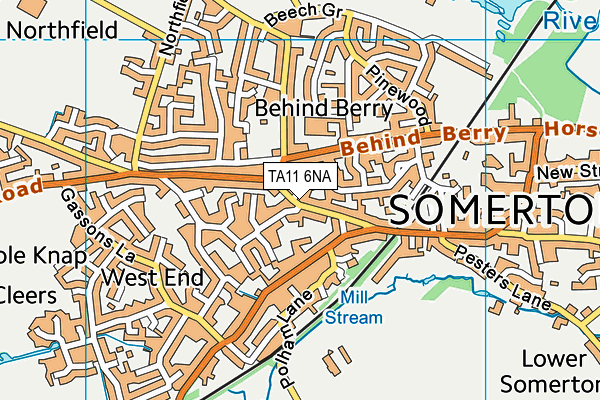 TA11 6NA map - OS VectorMap District (Ordnance Survey)