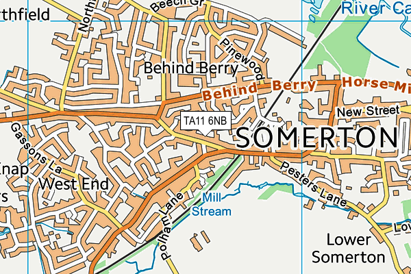 TA11 6NB map - OS VectorMap District (Ordnance Survey)