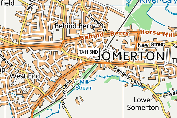 TA11 6ND map - OS VectorMap District (Ordnance Survey)