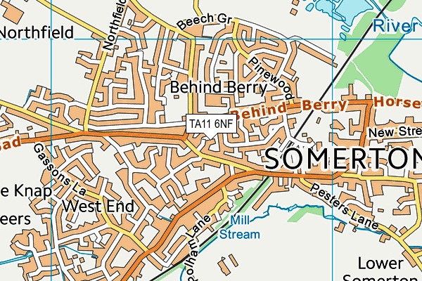 TA11 6NF map - OS VectorMap District (Ordnance Survey)
