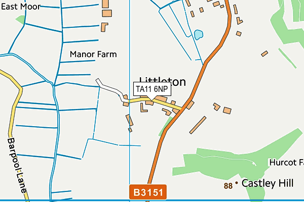 TA11 6NP map - OS VectorMap District (Ordnance Survey)